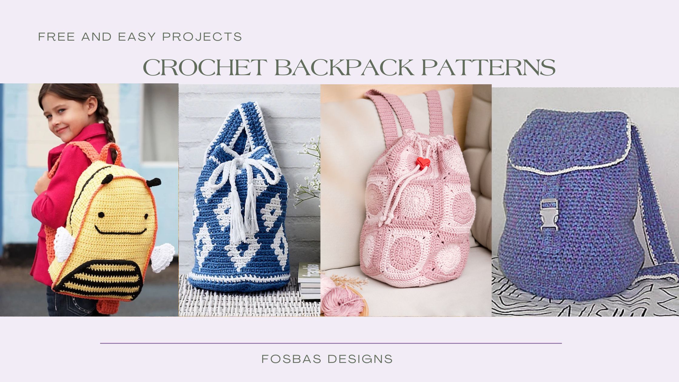 20+ Crochet Backpack Patterns - Fosbas Designs